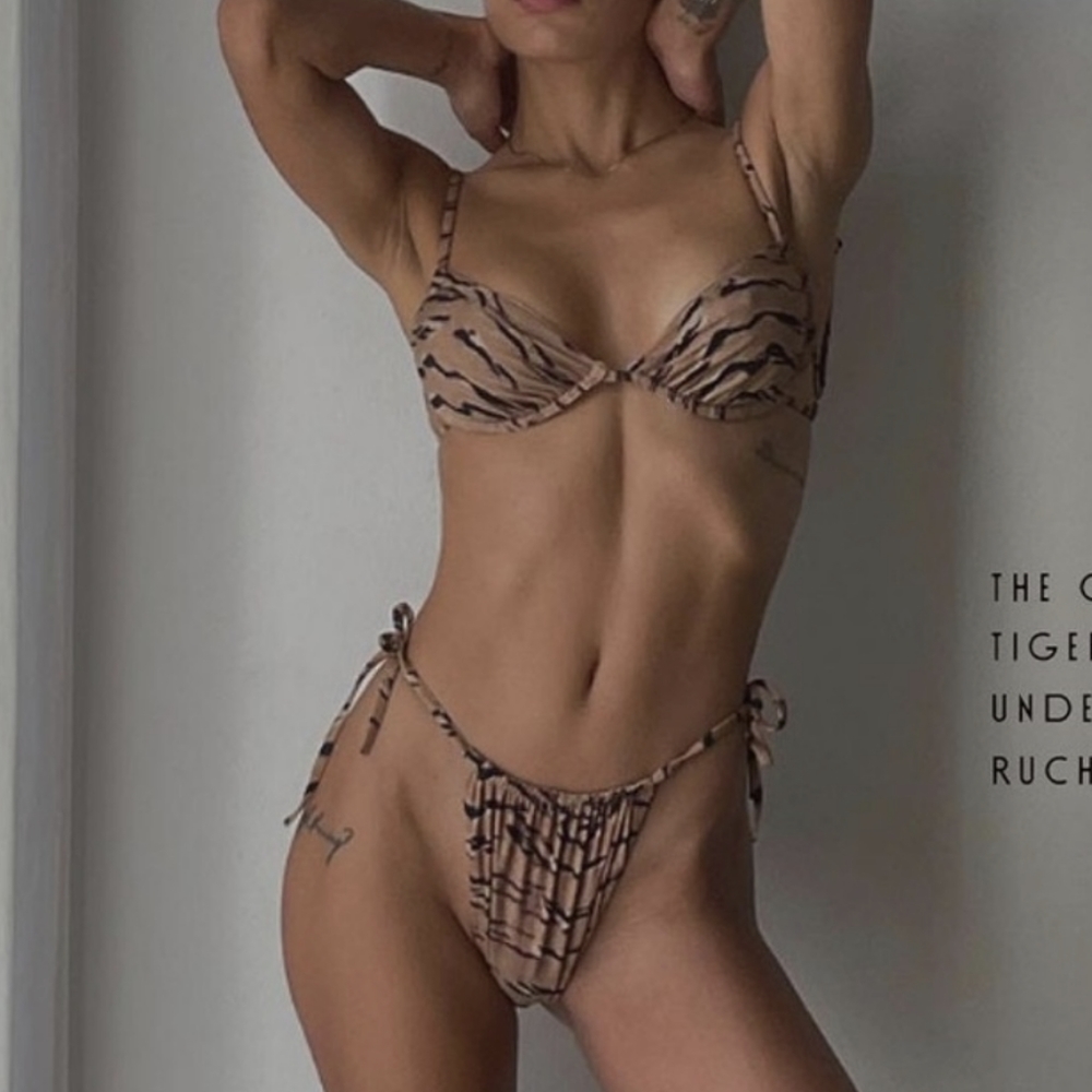{WeWoreWhat} Brand New Tiger Print Cabana Bikini